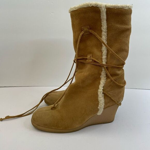 Michael Kors| Leather suede| Vintage| Wedged Heel| Boot - Picture 8 of 11